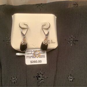 Macy's Black and Gold Onyx Earrings